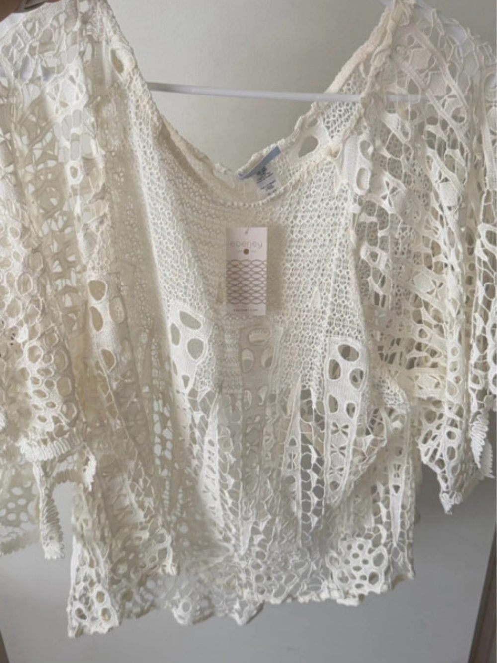 Eberjey Spearhead Pasha Crochet Lace Top